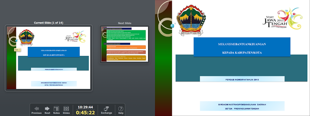 Dual Screen Libre Office di Linux
