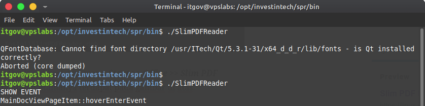 Slim PDF Reader Not Start in Linux Slim PDF Reader Not Start in Linux