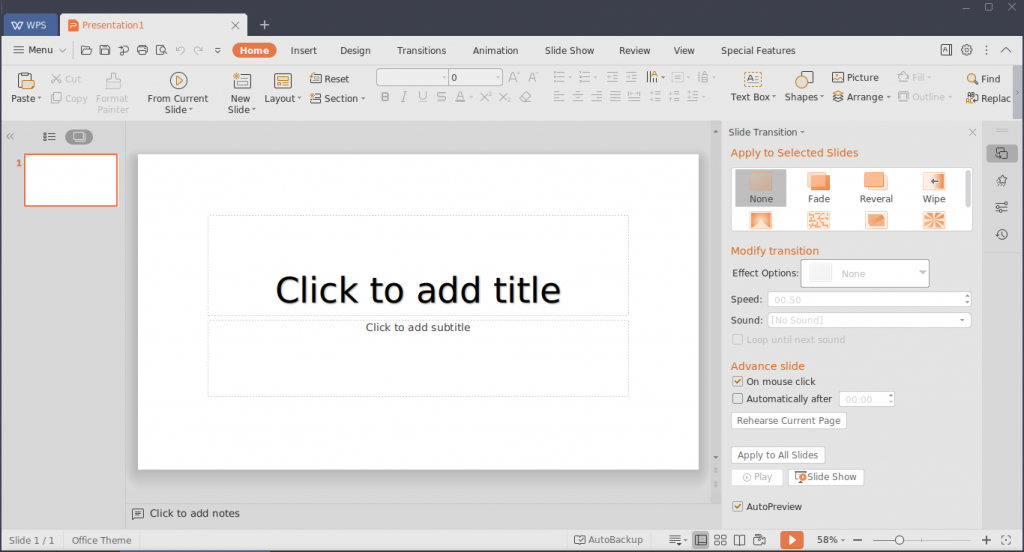 wps office presentation 2020