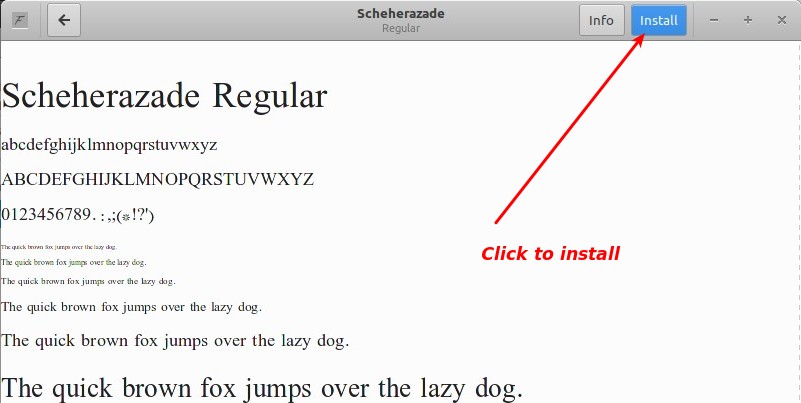 cara install font linux