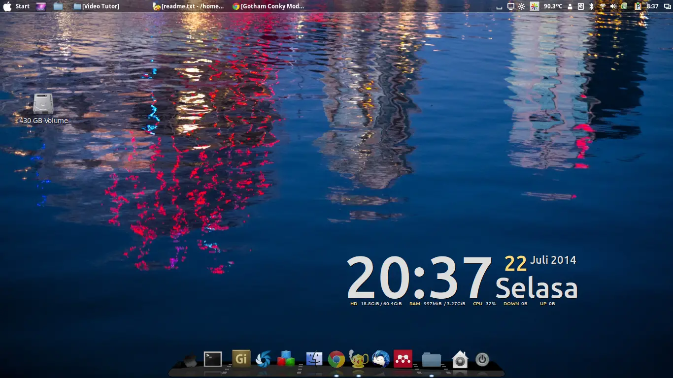 Cara install Gotham Conky di Linux Mint Cara install Gotham Conky di Linux Mint